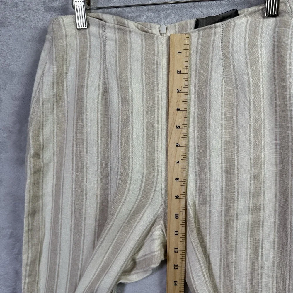 Reformation Striped Linen Blend Pants Size XS*See measurements Tan‎ Cream Boho